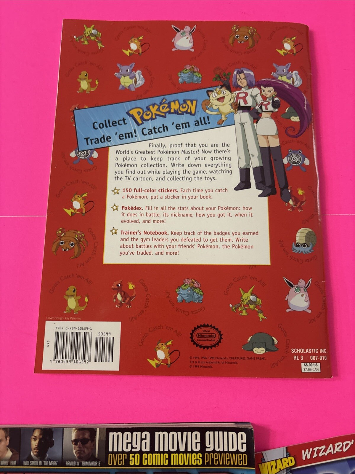 1998 Pokemon COLLECTORS STICKER BOOK Scholastic NEW Unused Vintage Maria Barbo