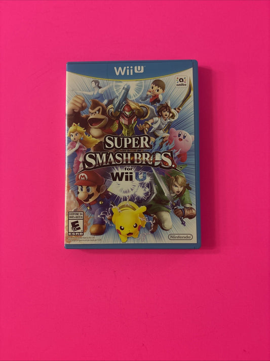Super Smash Bros. (Nintendo Wii U, 2014) Complete w/ Manual Tested (1a)