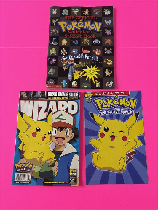 1998 Pokemon COLLECTORS STICKER BOOK Scholastic NEW Unused Vintage Maria Barbo