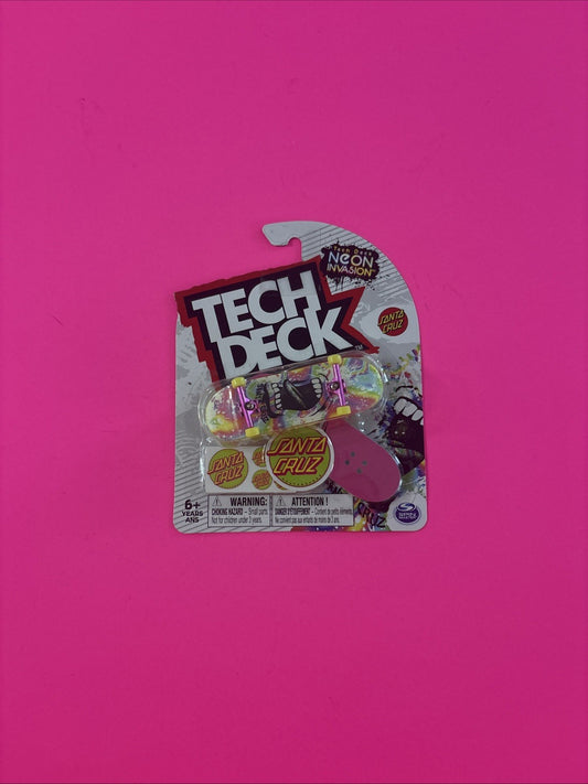 TECH DECK Santa Cruz NEON INVASION Ultra Rare Fingerboard Skateboard 2023 NEW #2