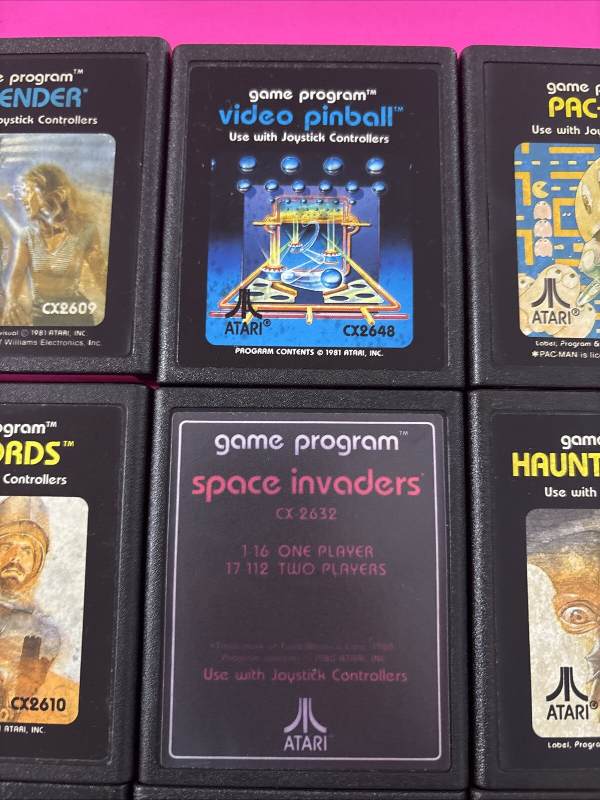 Atari 2600 Lot of 12 Games - ALL TESTED - Working - Cleaned Pins (1)