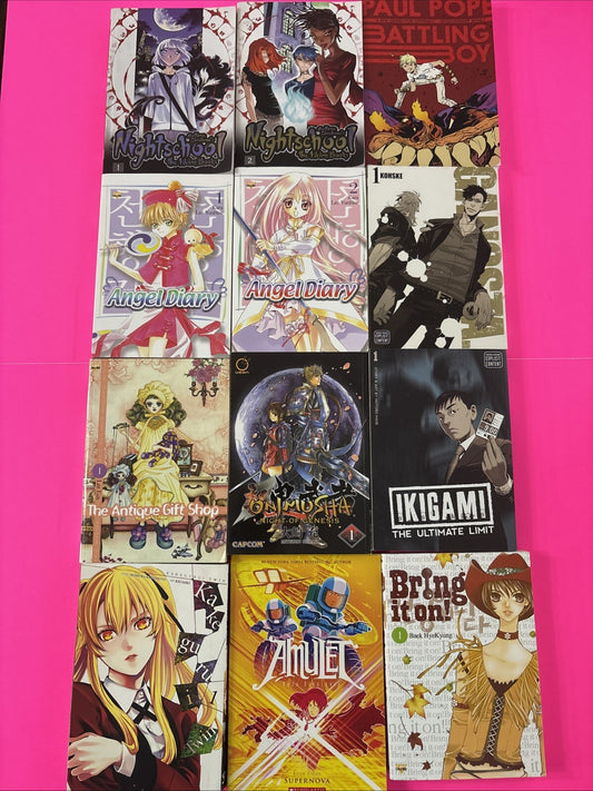 Random English Manga Lot Bundle (26 Books) #4 Night School Angel Diary Food Wars