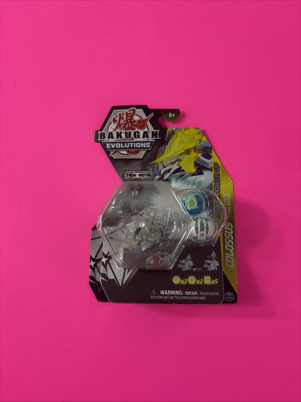 Bakugan Evolutions Colossus Platinum Power Up Pack Diamond Chase Rare Brand New