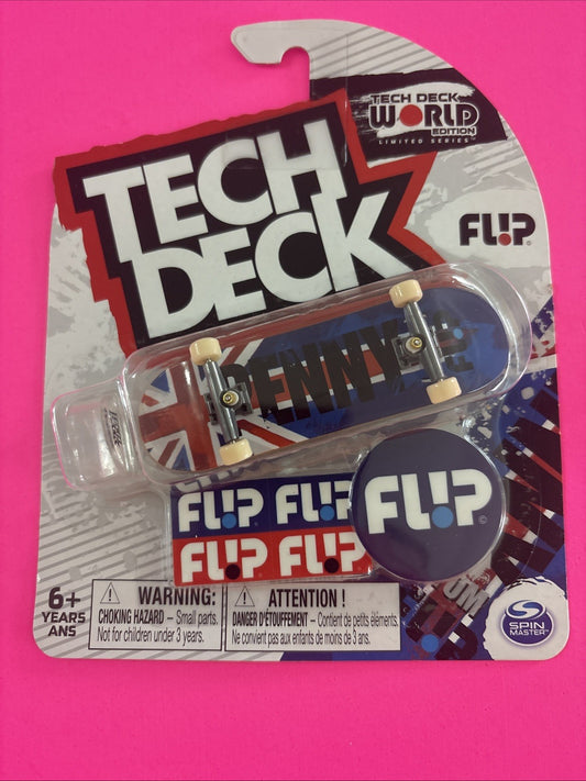 TECH DECK FLIP Tom Penny Union Jack Ultra Rare World Edition Fingerboard NEW #3