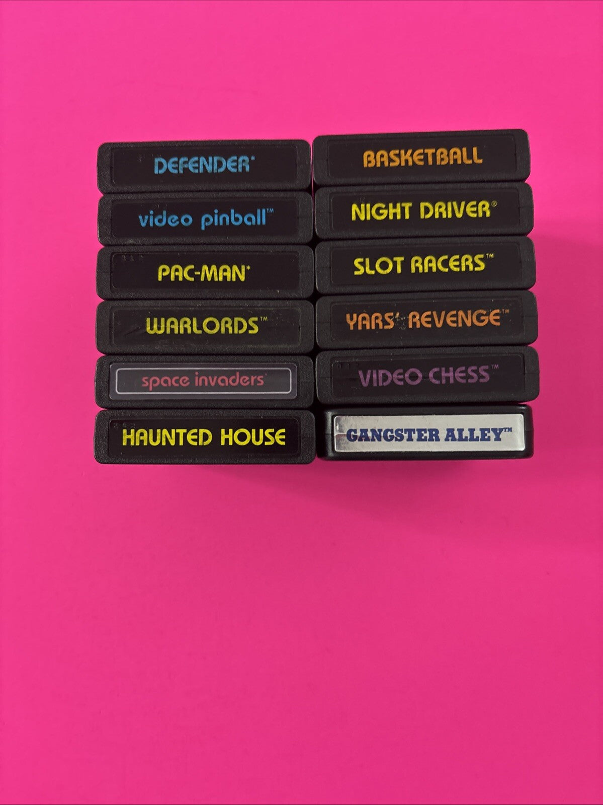 Atari 2600 Lot of 12 Games - ALL TESTED - Working - Cleaned Pins (1)