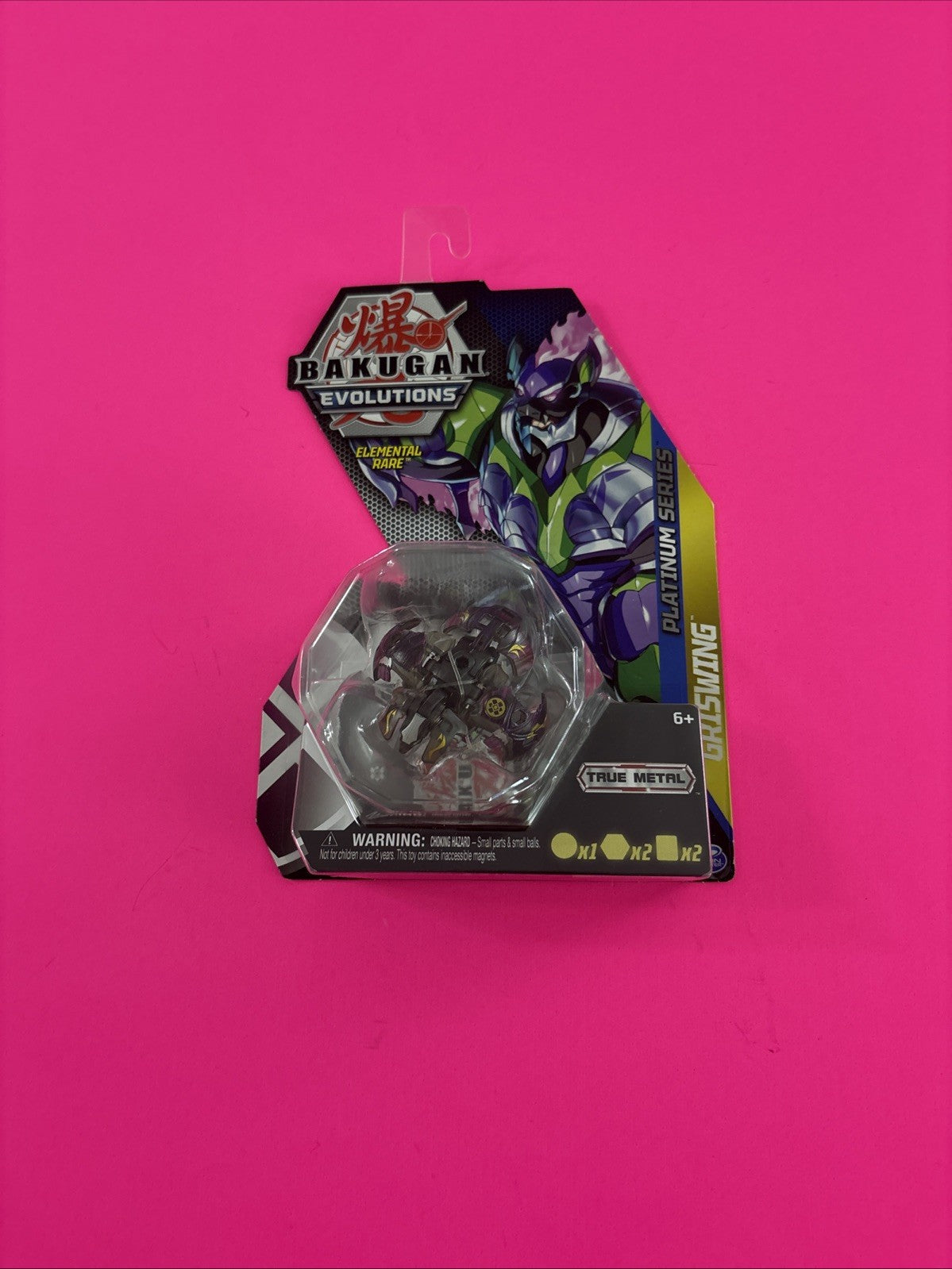Bakugan Evolutions Elemental Rare DARKUS GRISWING Platinum Series Brand New #2