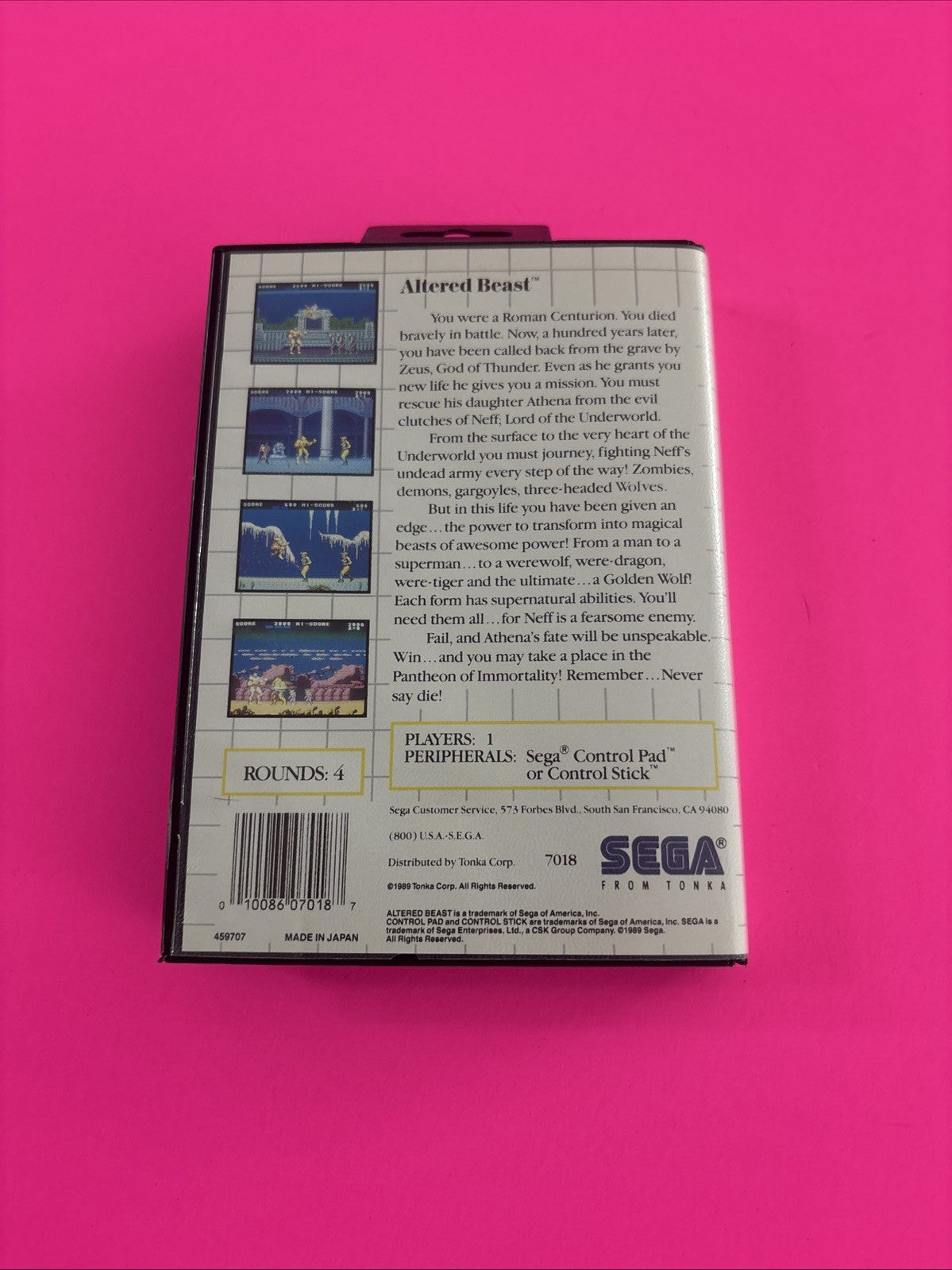 Altered Beast (Sega Master System, 1989) Complete w/Manual Authentic