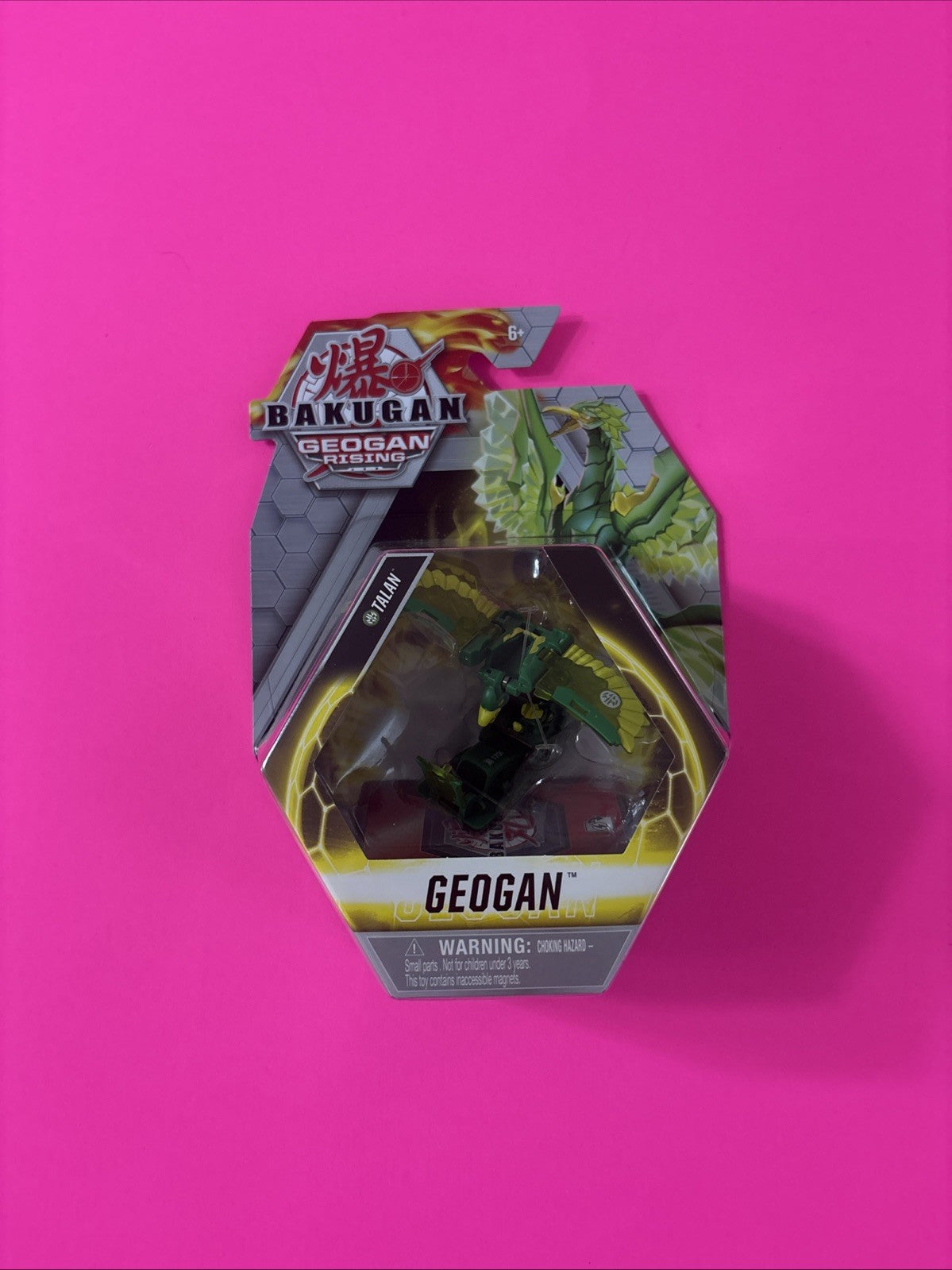 Bakugan GEOGAN RISING TALAN Figure GATE CARD Green 6+ 2 Ability Cards Brand New
