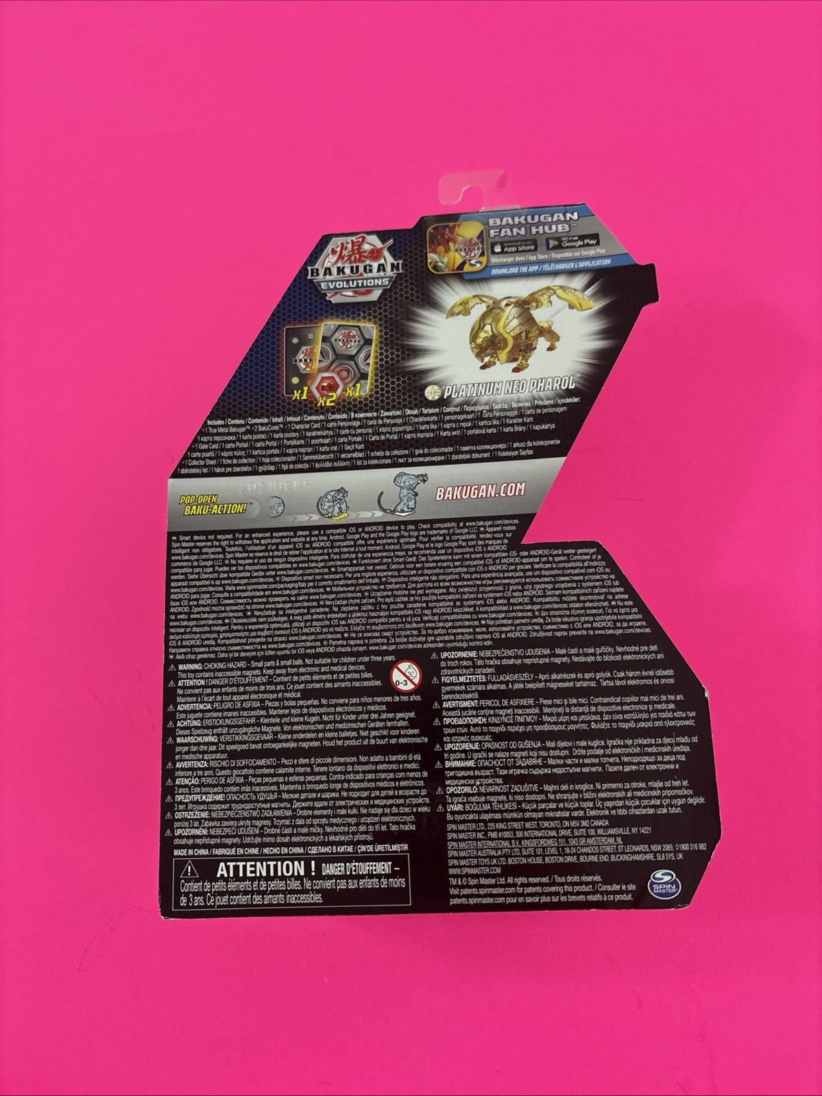 Bakugan Evolutions Elemental Rare NEO PHAROL Platinum Series Brand New #1