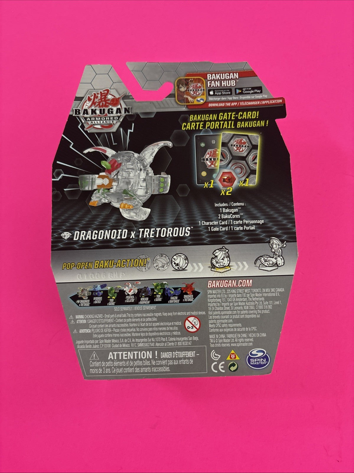 Bakugan Armored Alliance Dragonoid x Tretorous Rare Diamond Chase Brand New #1