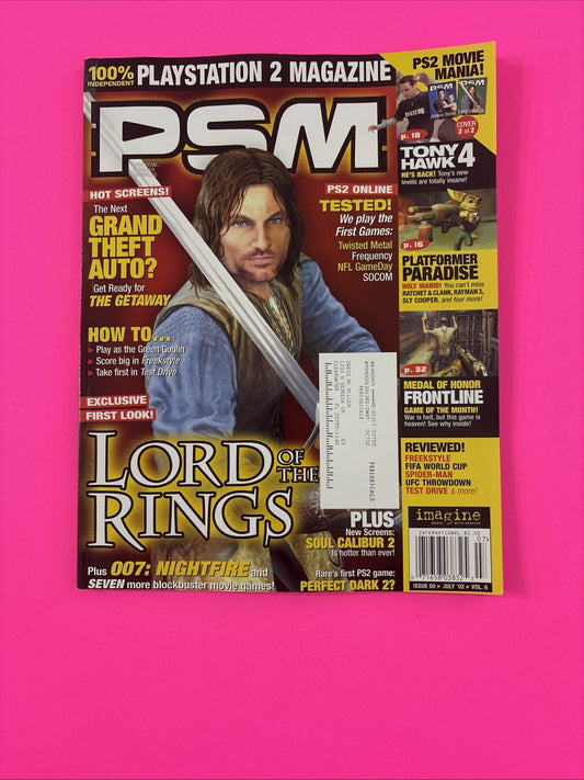 PlayStation Magazine PSM July 2002 Volume 6 #60 Getaway Lord of the Rings 007