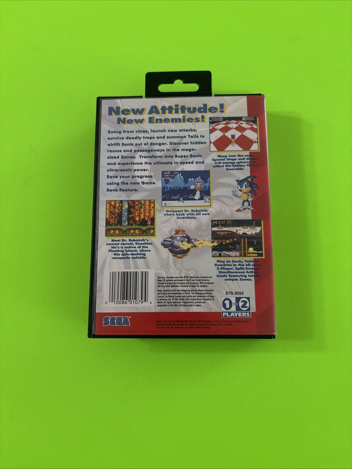 Sonic the Hedgehog 3 (Sega Genesis, 1994) Authentic Complete w/Manual
