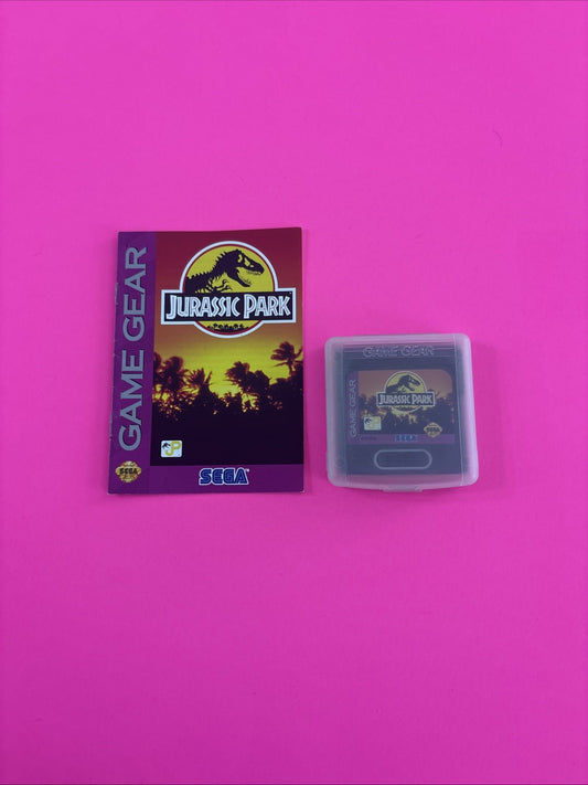Jurassic Park (Sega Game Gear, 1993) Authentic Cartridge & Manual