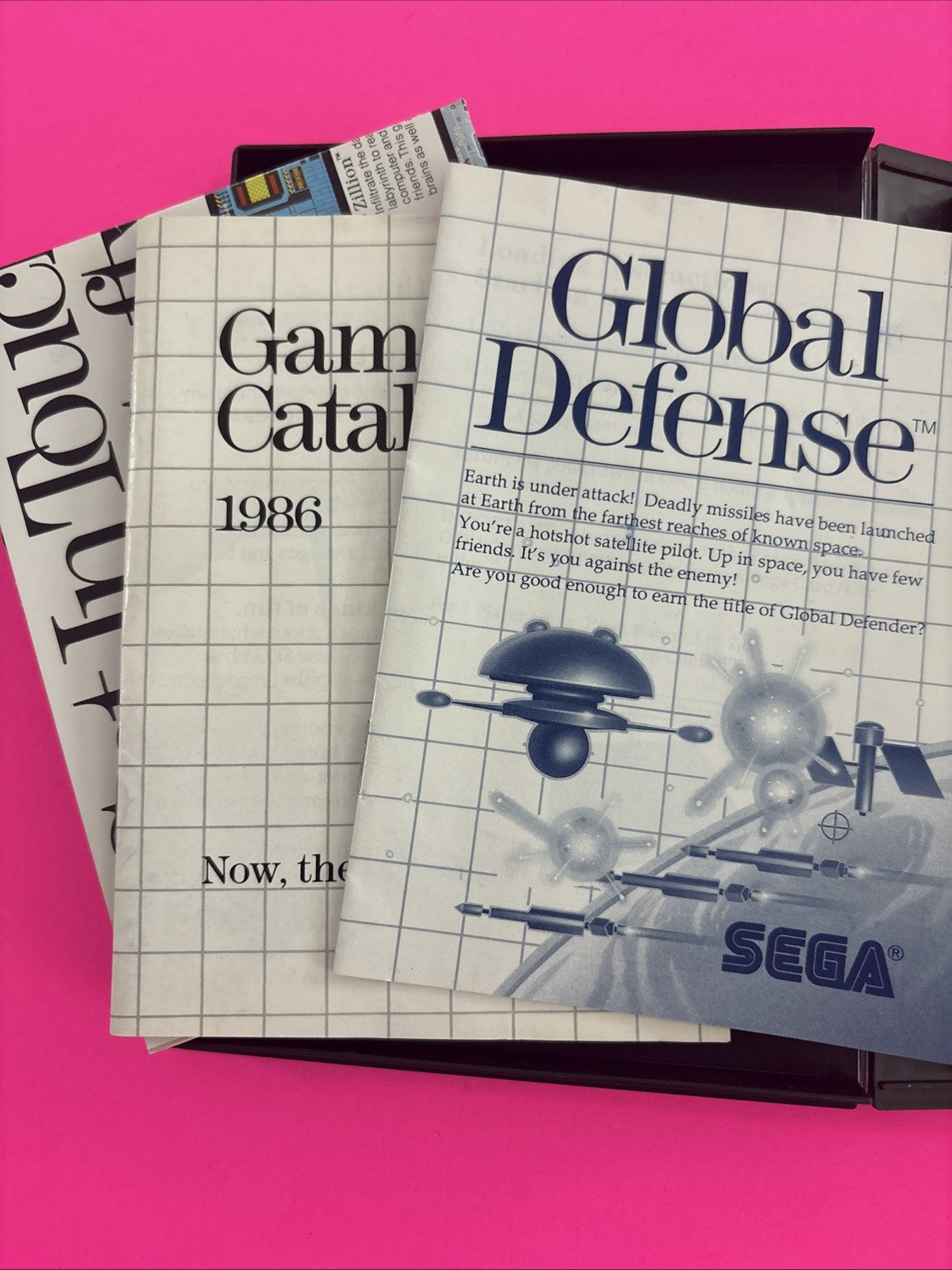 Global Defense (Sega Master System, 1988) Complete w/Manual Authentic