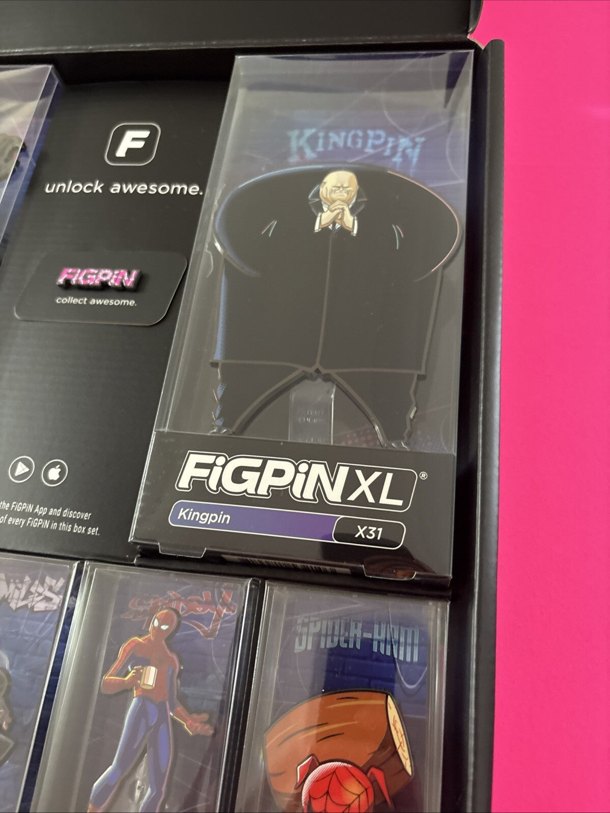 FiGPiN Into the Spiderverse Spider Man NYCC Exclusive w/Logo, Brand New UnLocked