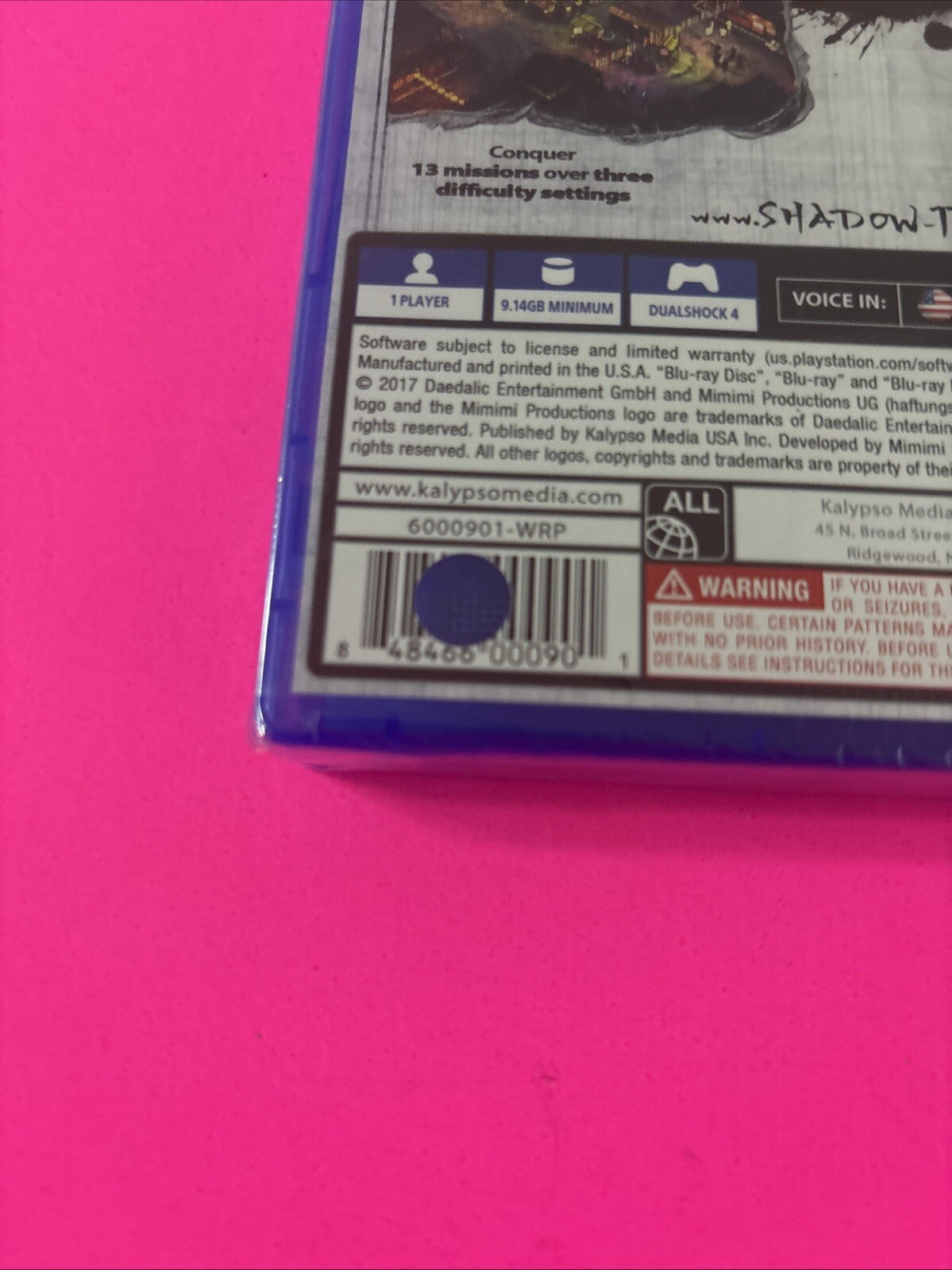 Shadow Tactics: Blades of the Shogun (Sony PlayStation 4, 2017) Brand New Sealed